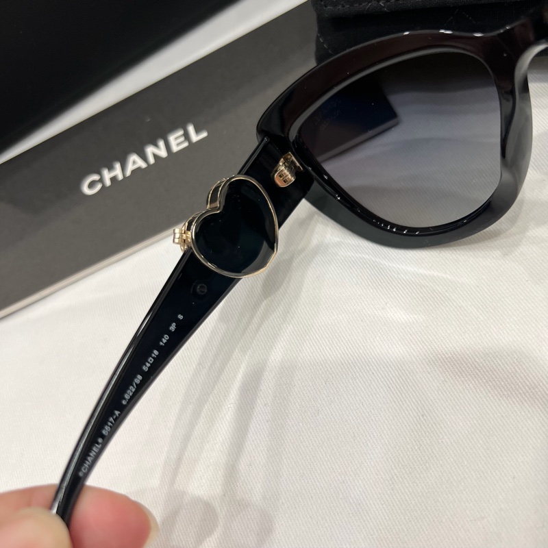 Chanel 香奈兒 大框貓眼 大愛心 墨鏡-11