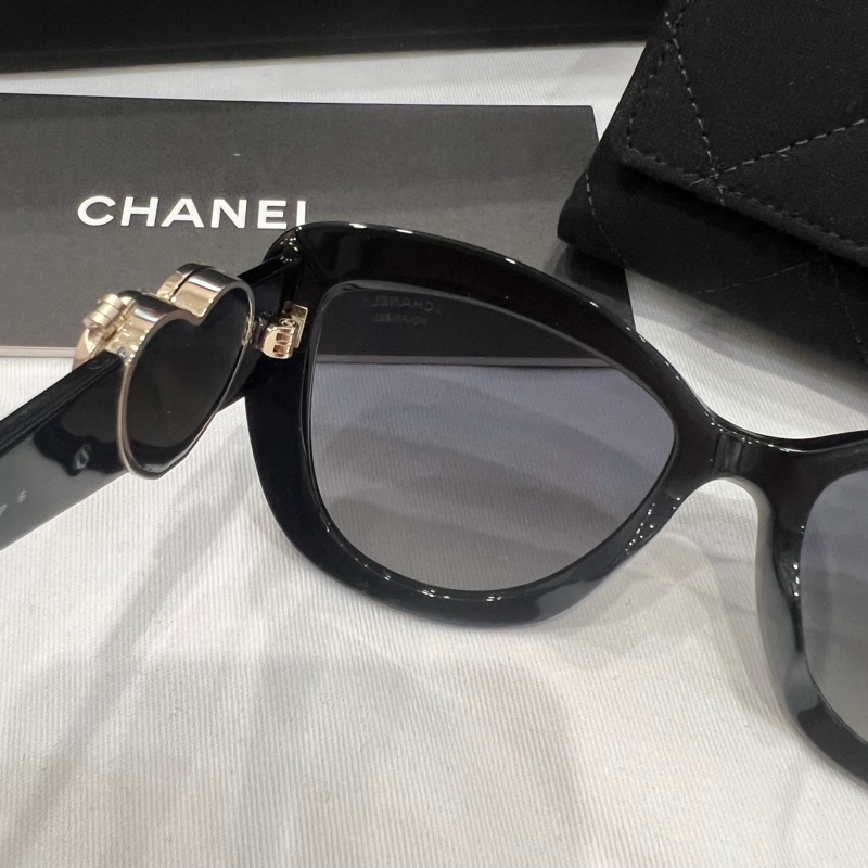 Chanel 香奈兒 大框貓眼 大愛心 墨鏡-12