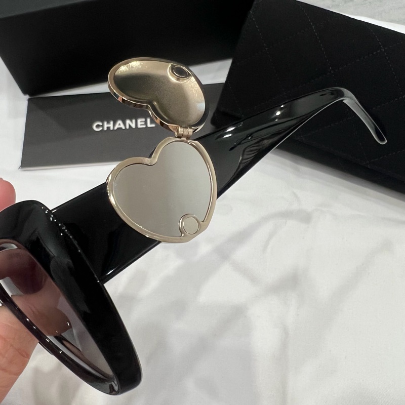 Chanel 香奈兒 大框貓眼 大愛心 墨鏡-13