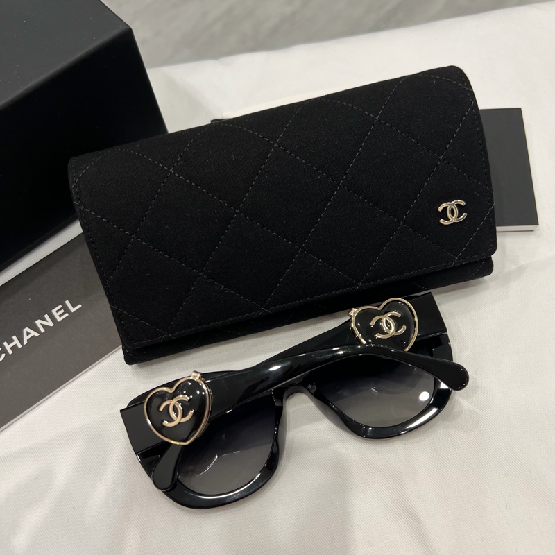 Chanel 香奈兒 大框貓眼 大愛心 墨鏡-21