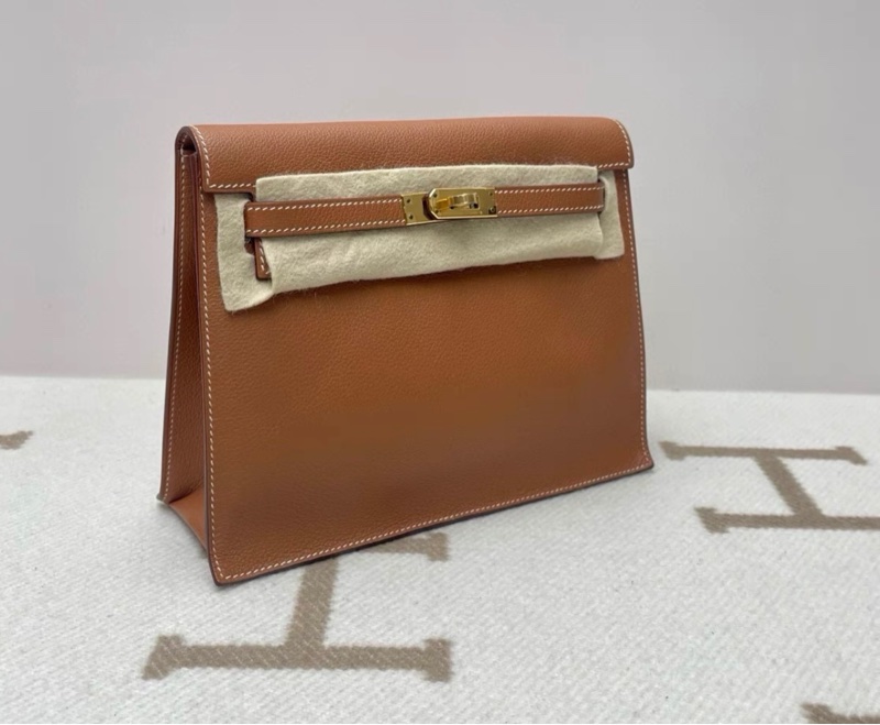 愛馬仕 Hermes kelly danse 金棕 金扣 Y刻 配件 全套少票-1