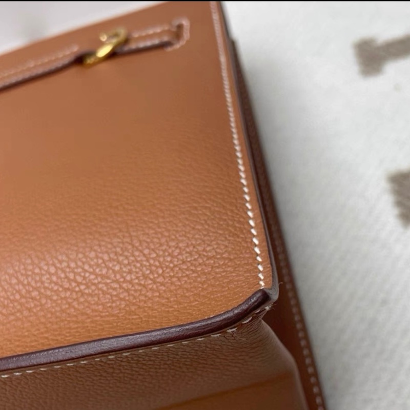 愛馬仕 Hermes kelly danse 金棕 金扣 Y刻 配件 全套少票-5