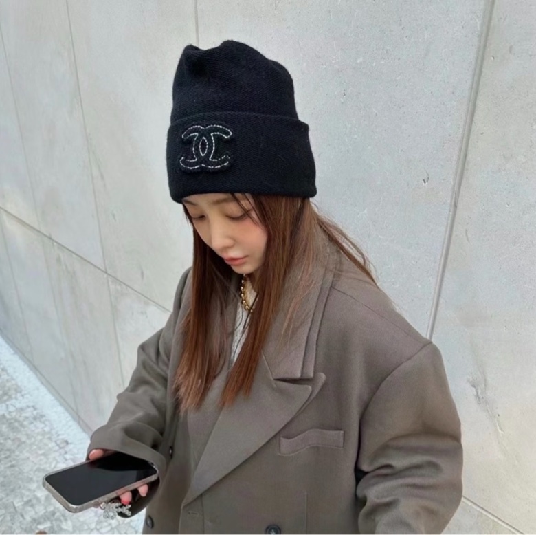 Chanel 香奈兒 冷帽 毛帽 深藍-10