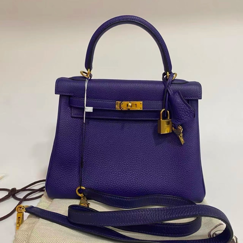 Hermes kelly 25 C刻 18年 togo 鳶尾藍-0