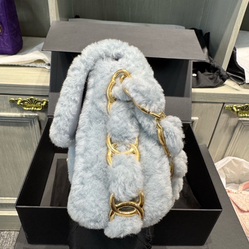 99新24KChanel香奈兒24k毛絨腋下包hobo-2