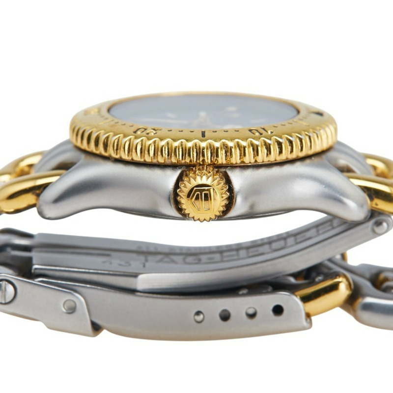 泰格豪雅 Sel 手錶 S95.208M 石英 灰色錶盤 不鏽鋼 鍍層 女士腕錶 HEUER-4