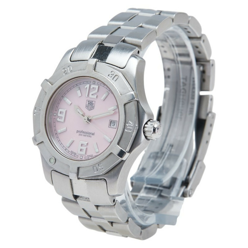 泰格豪雅 Exclusive WN1319 石英腕錶,粉紅錶盤,不鏽鋼材質,女士-1