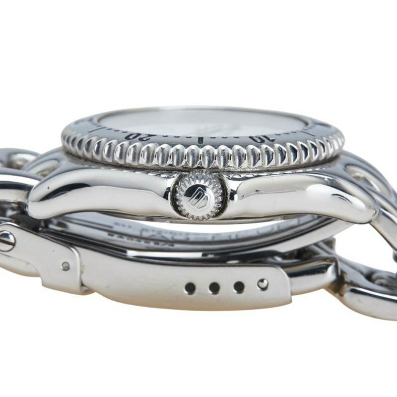 泰格豪雅 Cell 手錶 WG1310-2 石英 白色錶盤 不鏽鋼 女士腕錶 HEUER-4