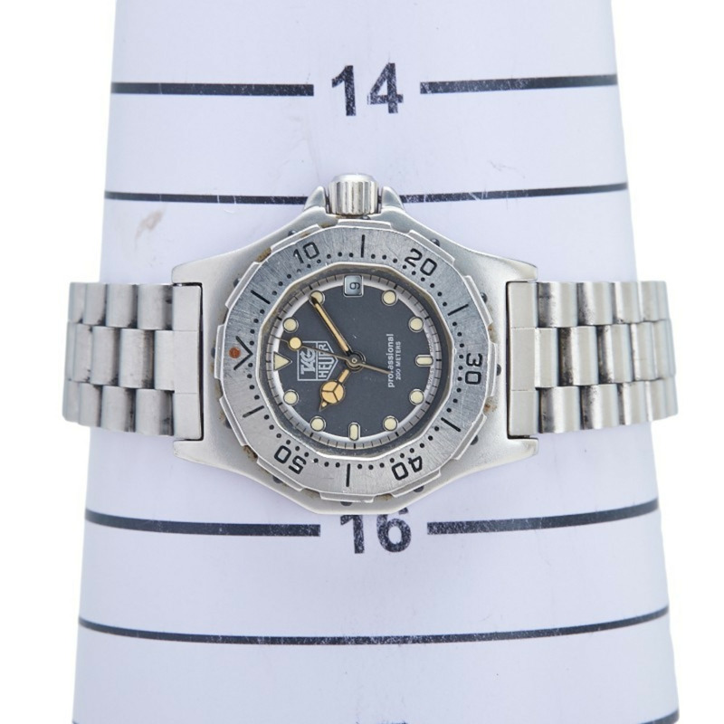 泰格豪雅 3000 系列專業 200 腕錶 932.208 石英灰色錶盤不鏽鋼女錶 HEUER-6
