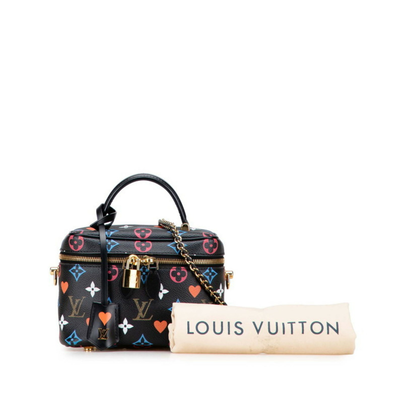 Louis Vuitton Monogram Game On Vanity PM 包/肩背包，兩用，M57482，黑色，黑色，多色皮革，女款，LOUIS VUITTON-9