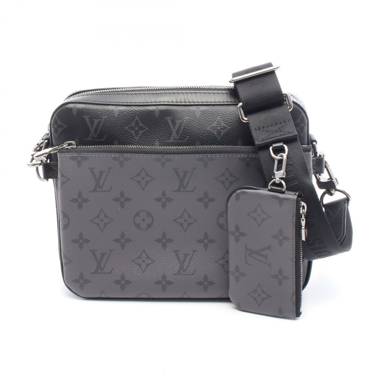 LOUIS VUITTON Trio Messenger 單肩斜背包 M69443 Monogram eclipse 二手-0