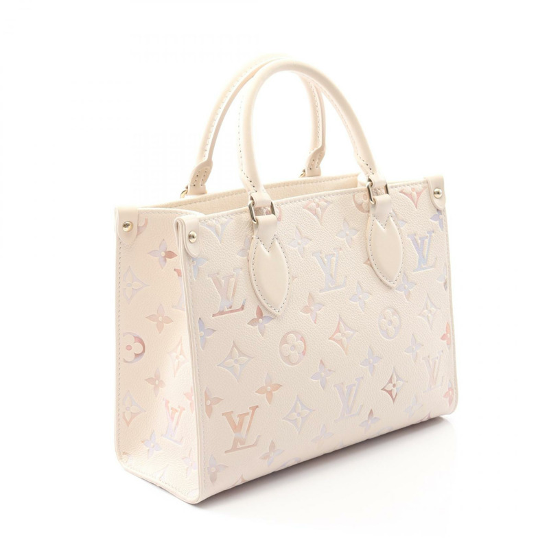 路易威登 OntheGo PM 單肩手提包 M25770 Monogram empreinte Dream Cream-1