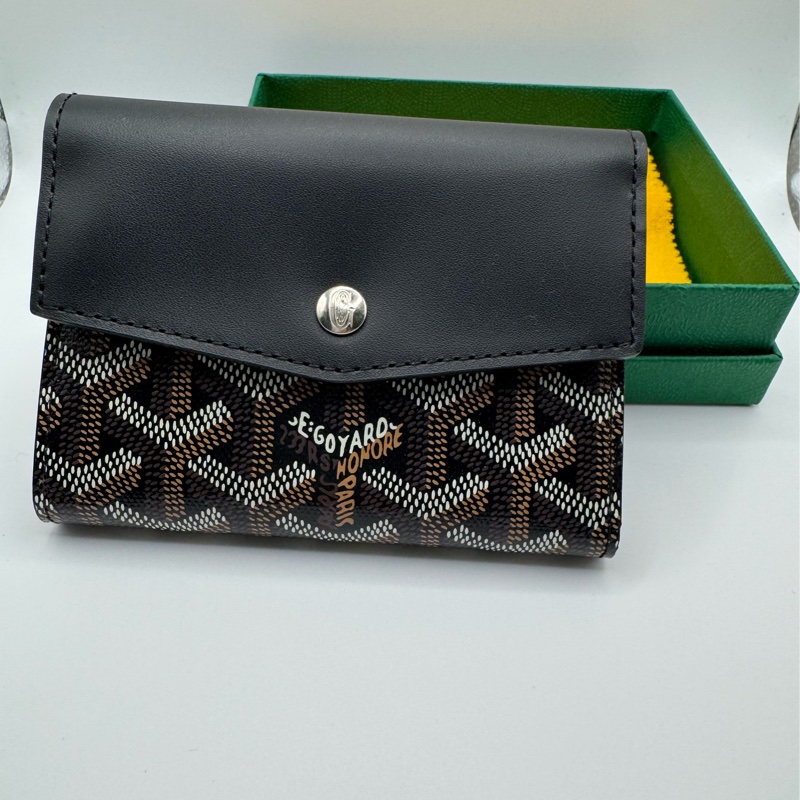 Goyard 黑色三折短夾-0