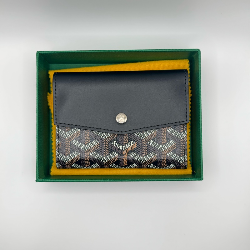 Goyard 黑色三折短夾-1