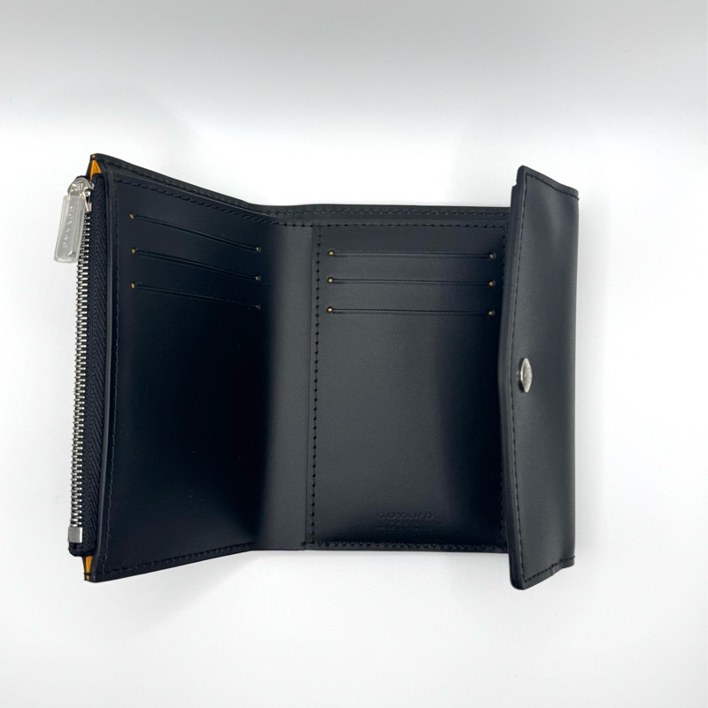Goyard 黑色三折短夾-9