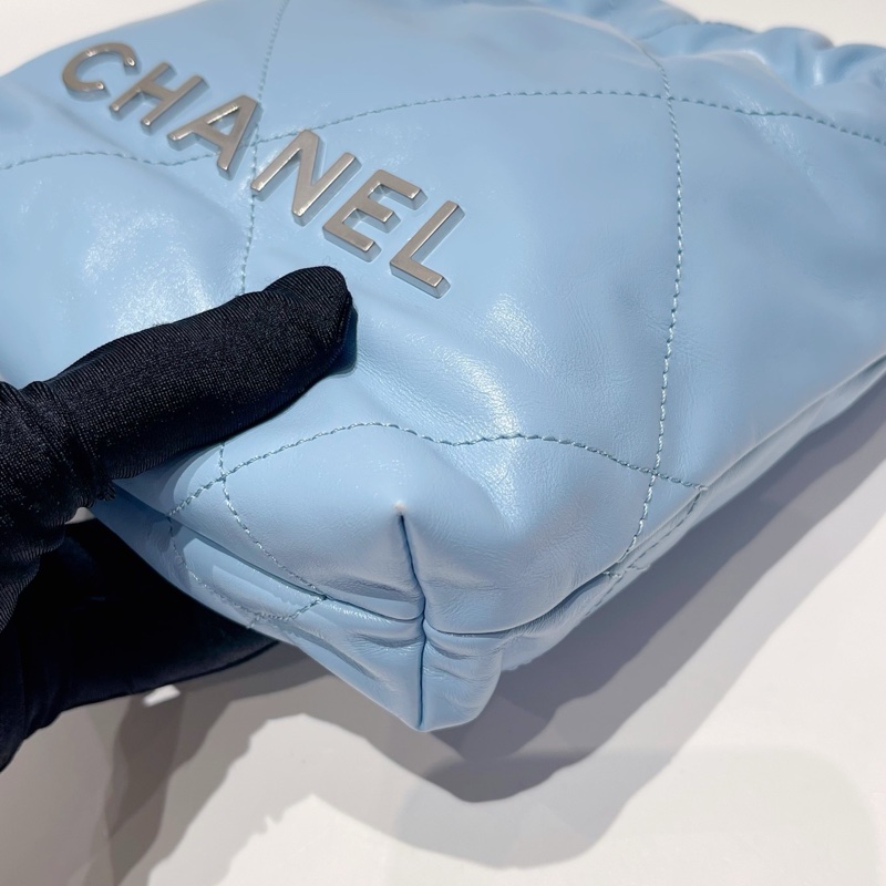 chanel 22bagmini 蓝色 尺寸約20*19*6cm。。-3