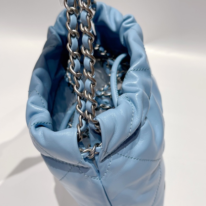 chanel 22bagmini 蓝色 尺寸約20*19*6cm。。-5