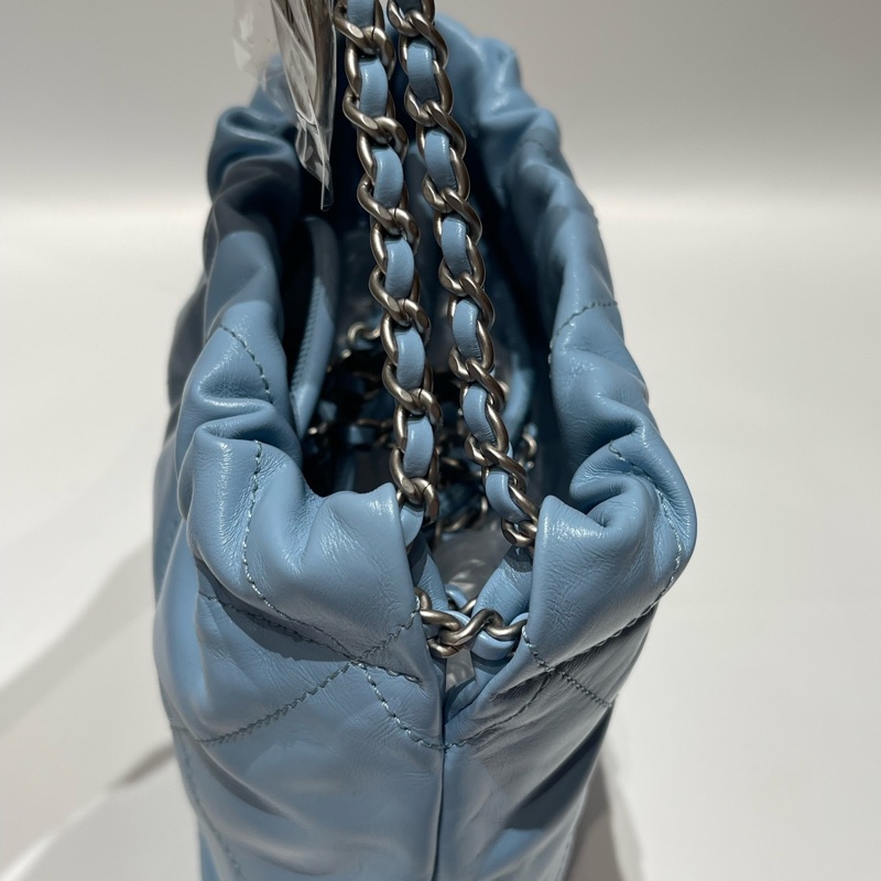 chanel 22bagmini 蓝色 尺寸約20*19*6cm。。-17
