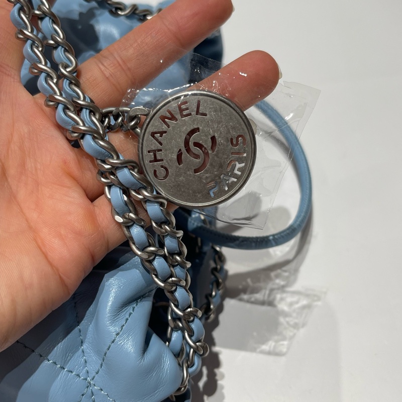 chanel 22bagmini 蓝色 尺寸約20*19*6cm。。-19