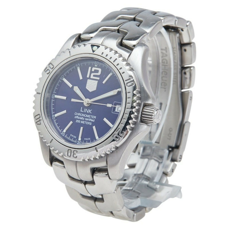泰格豪雅 Link 手錶 WT5212-0 自動海軍藍錶盤不鏽鋼男式-1