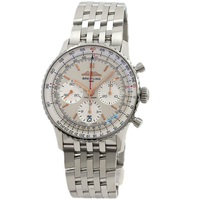 百年靈航空計時 B01 計時腕錶 41 不鏽鋼男士腕錶,AB0139211G1A1-0