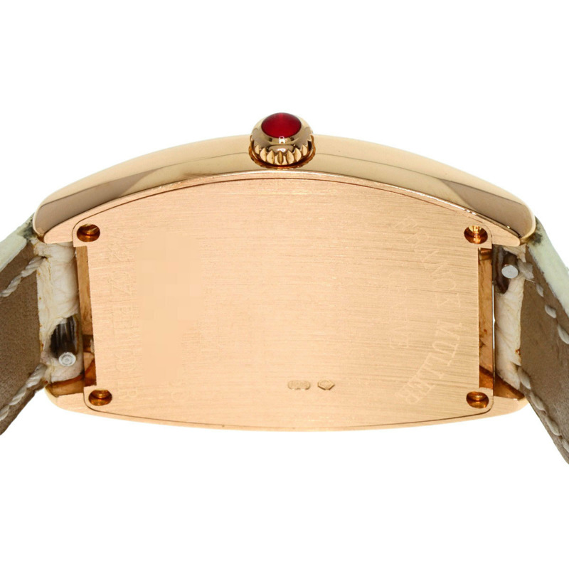 Franck Muller 1752QZRELCD1R Tonneau Curvex Releaf 鑽石腕錶，18K 玫瑰金和皮革材質，女士-6