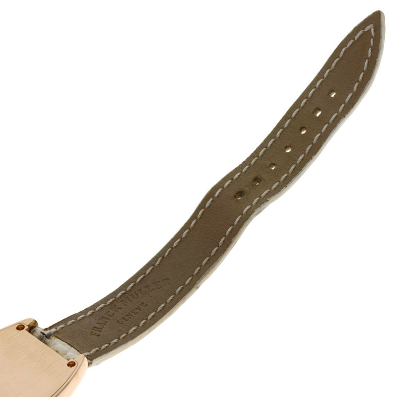 Franck Muller 1752QZRELCD1R Tonneau Curvex Releaf 鑽石腕錶，18K 玫瑰金和皮革材質，女士-10