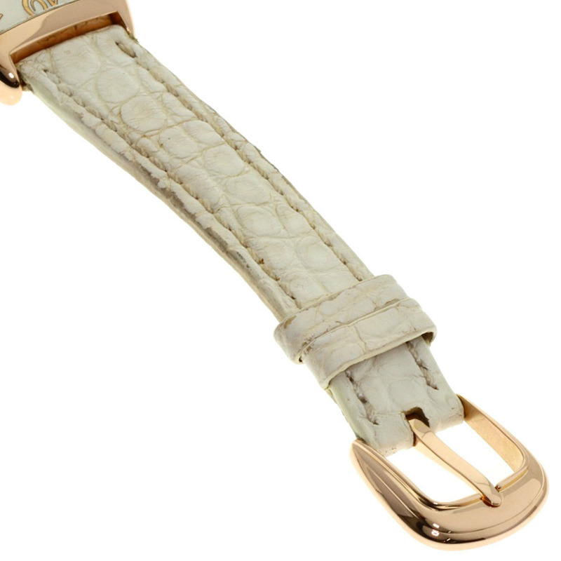 Franck Muller 1752QZRELCD1R Tonneau Curvex Releaf 鑽石腕錶，18K 玫瑰金和皮革材質，女士-11