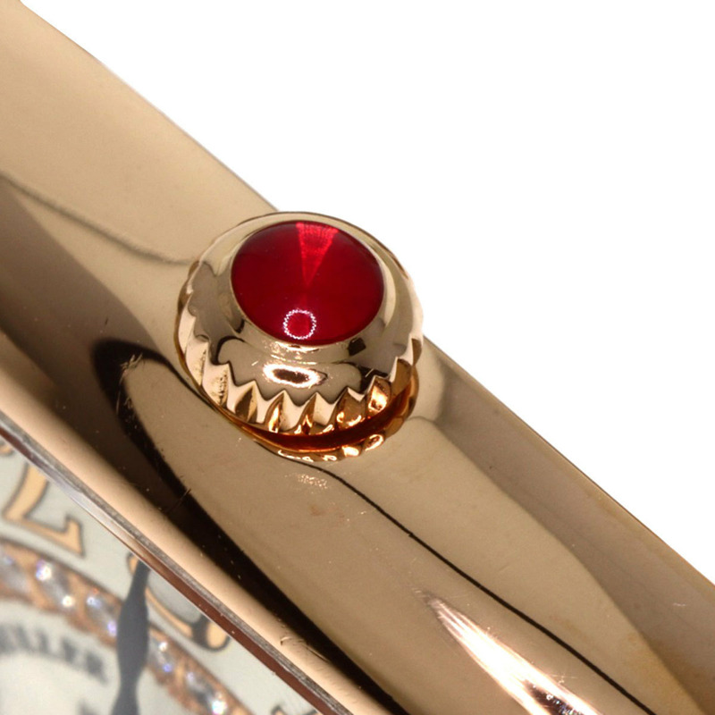 Franck Muller 1752QZRELCD1R Tonneau Curvex Releaf 鑽石腕錶，18K 玫瑰金和皮革材質，女士-14