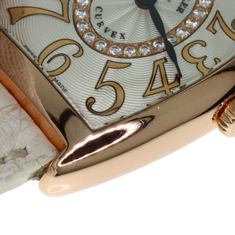 Franck Muller 1752QZRELCD1R Tonneau Curvex Releaf 鑽石腕錶，18K 玫瑰金和皮革材質，女士-21