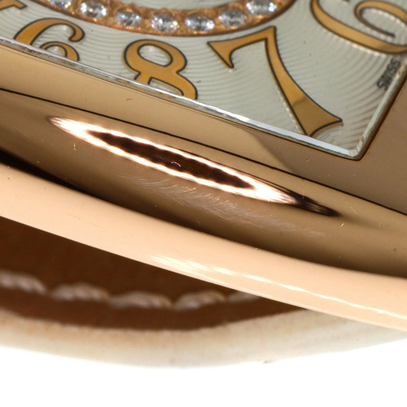 Franck Muller 1752QZRELCD1R Tonneau Curvex Releaf 鑽石腕錶，18K 玫瑰金和皮革材質，女士-22