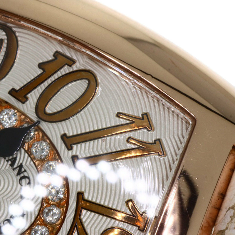 Franck Muller 1752QZRELCD1R Tonneau Curvex Releaf 鑽石腕錶，18K 玫瑰金和皮革材質，女士-26