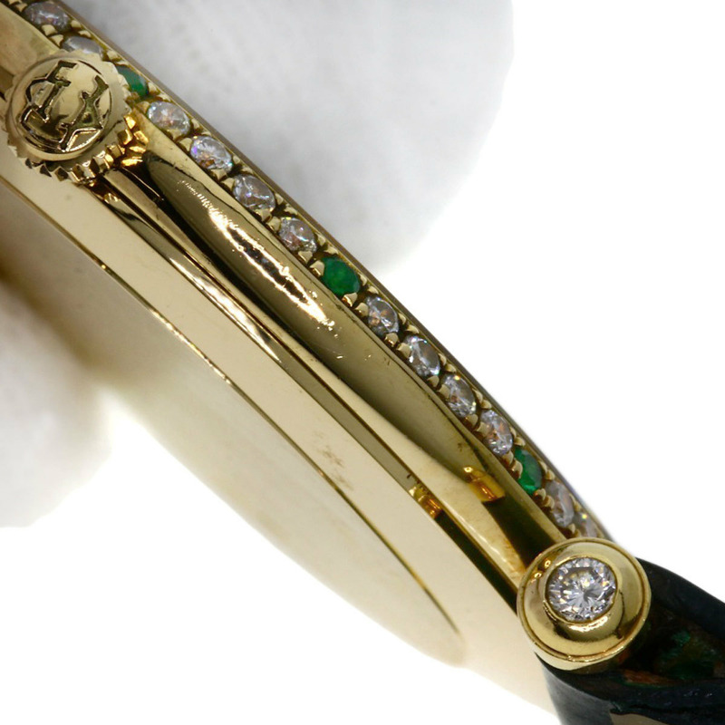 Van Cleef & Arpels 18101B1 Pierre 祖母綠鑽石腕錶,18K 金/皮革/鑽石祖母綠,女士,-17