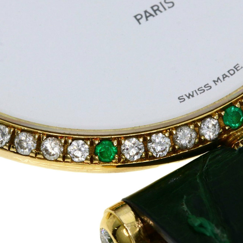 Van Cleef & Arpels 18101B1 Pierre 祖母綠鑽石腕錶,18K 金/皮革/鑽石祖母綠,女士,-23