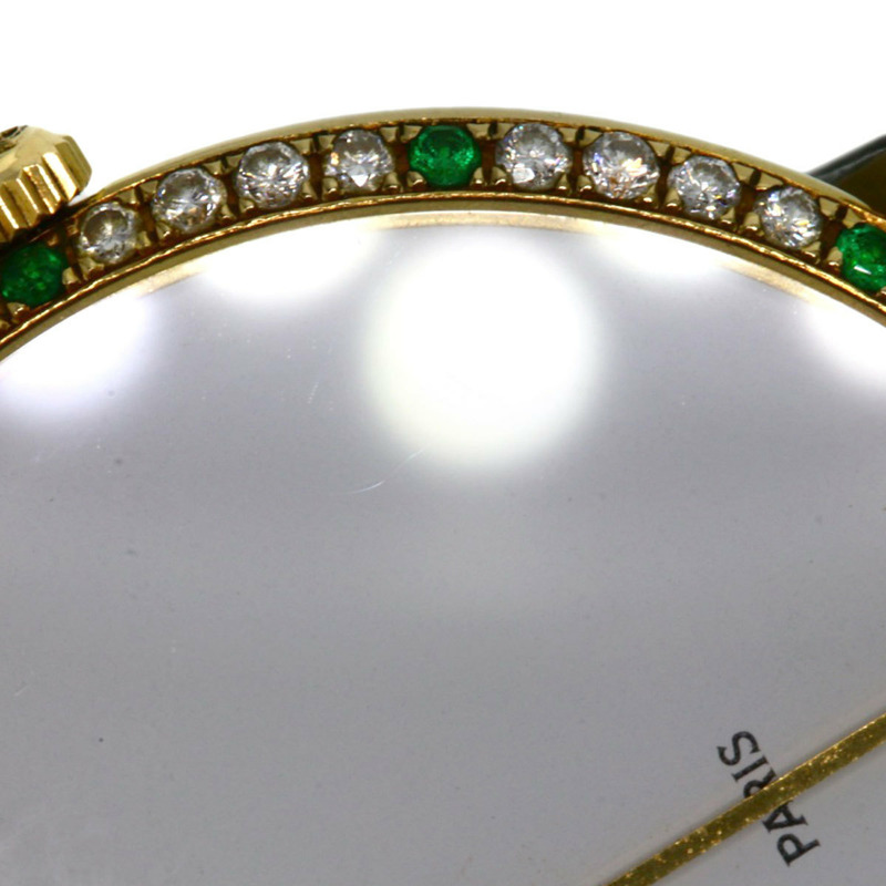 Van Cleef & Arpels 18101B1 Pierre 祖母綠鑽石腕錶,18K 金/皮革/鑽石祖母綠,女士,-25