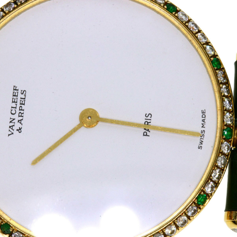 Van Cleef & Arpels 18101B1 Pierre 祖母綠鑽石腕錶,18K 金/皮革/鑽石祖母綠,女士,-26