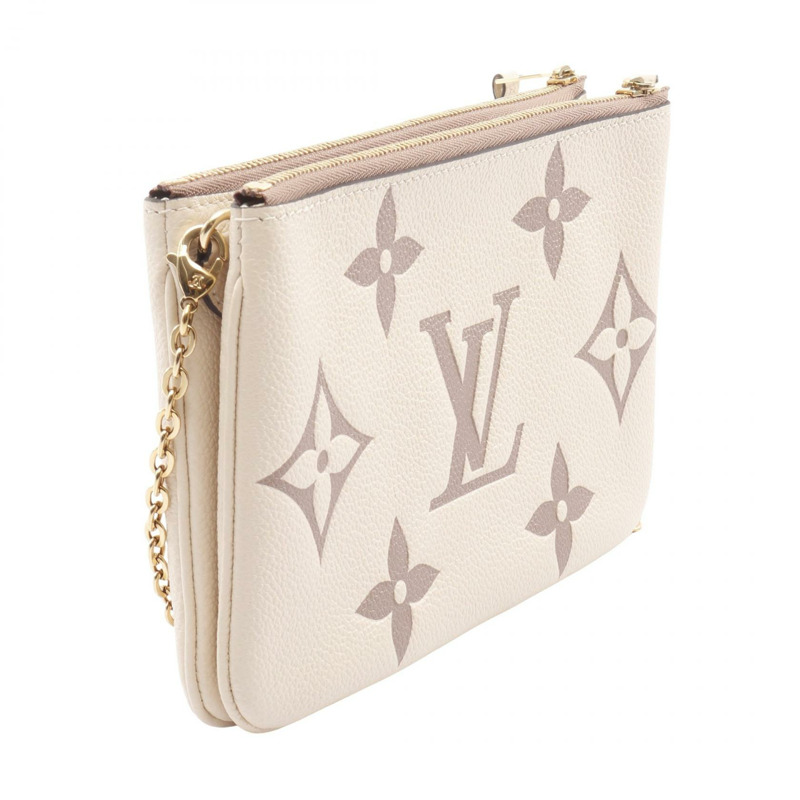 LOUIS VUITTON Pochette 雙拉鍊雙色鏈條斜背包 M80084 LV-1