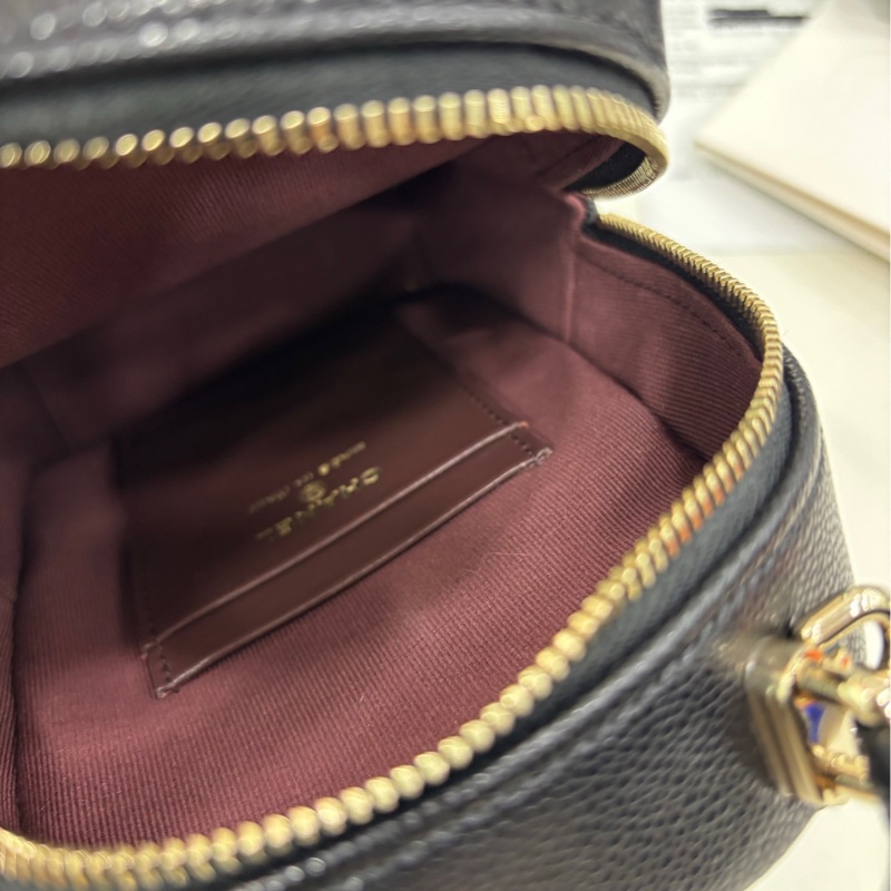 Chanel香奈兒25c 黑金荔枝皮小書包 雙肩包 全新有購證-8