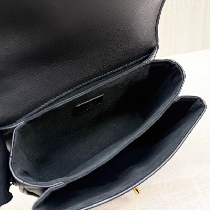 LV黑色牛皮Oxford金Logo轉釦下蓋雙層手提肩斜背包 M22735-7