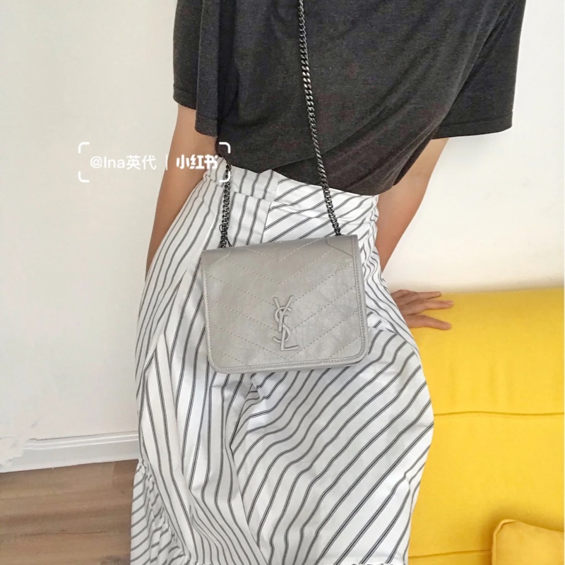 YSL NIKI MINI 水泥灰-1