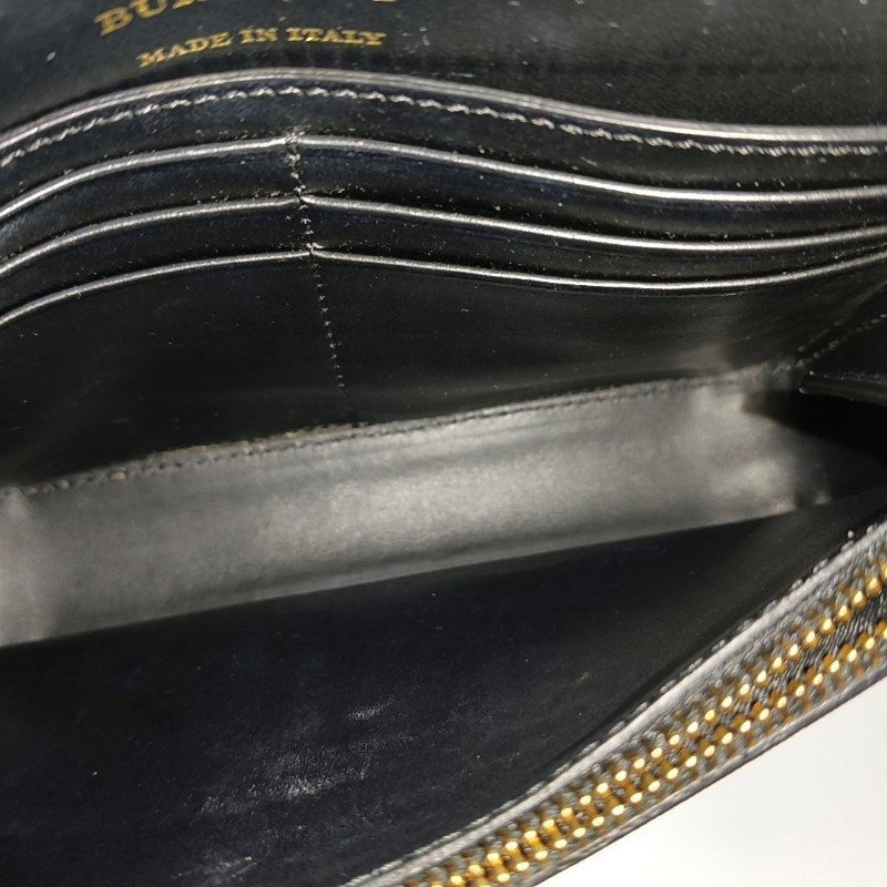 BURBERRY Hampshire 多色塗層
帆布戰馬格紋單肩包 金色五金 可拆卸肩帶-13