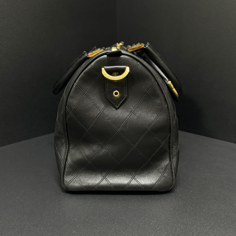 (極新💝) Chanel 香奈兒 黑金波士頓包 專櫃28萬!-13