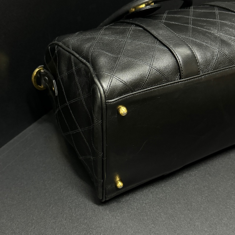 (極新💝) Chanel 香奈兒 黑金波士頓包 專櫃28萬!-16