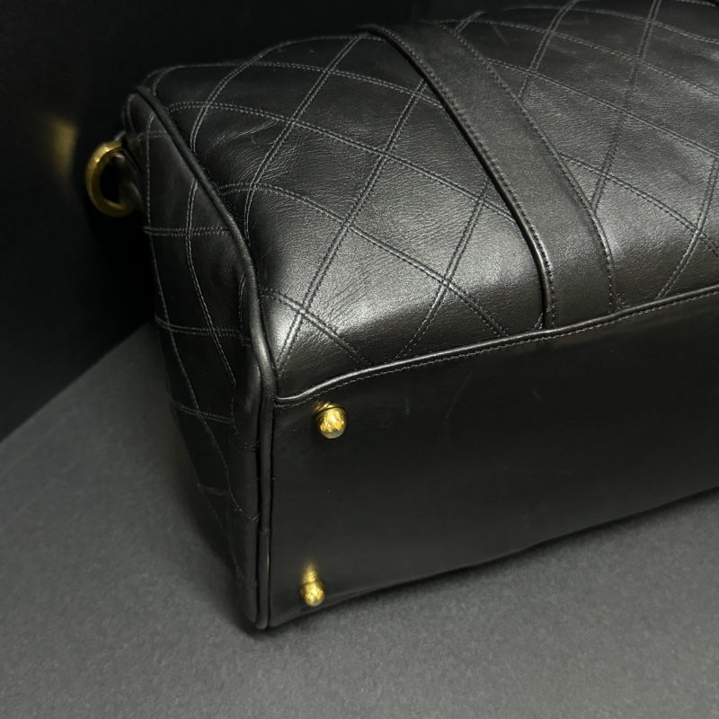 (極新💝) Chanel 香奈兒 黑金波士頓包 專櫃28萬!-18