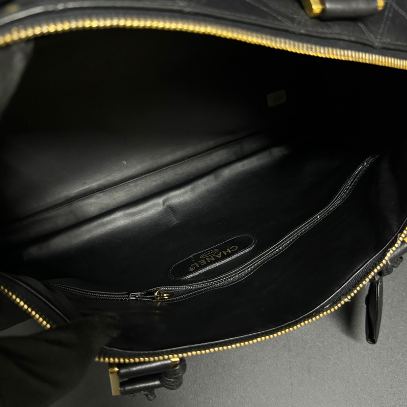 (極新💝) Chanel 香奈兒 黑金波士頓包 專櫃28萬!-21