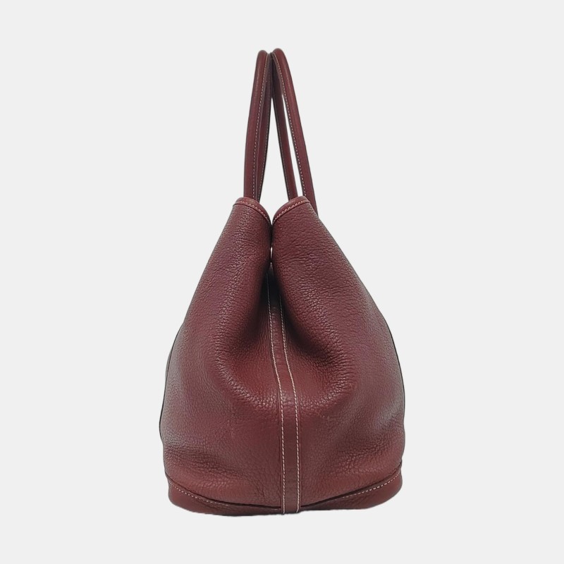 HERMES Garden Party 36 愛馬仕紅
Negonda小公牛皮花園包單肩包手提包 銀色五金 Q刻-2