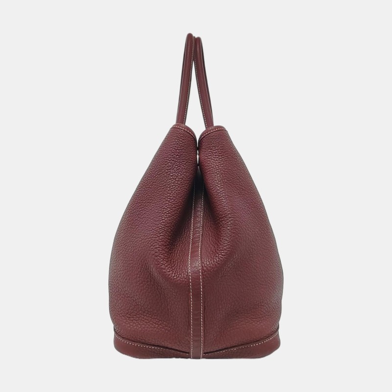 HERMES Garden Party 36 愛馬仕紅
Negonda小公牛皮花園包單肩包手提包 銀色五金 Q刻-3