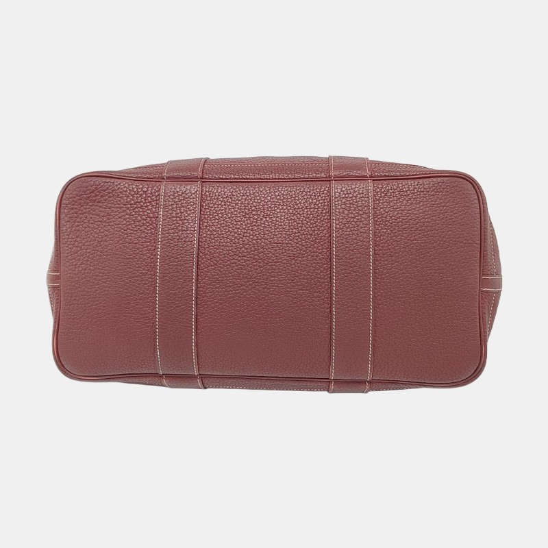 HERMES Garden Party 36 愛馬仕紅
Negonda小公牛皮花園包單肩包手提包 銀色五金 Q刻-5