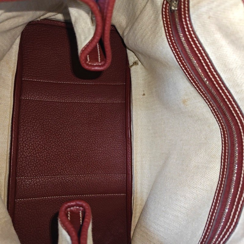 HERMES Garden Party 36 愛馬仕紅
Negonda小公牛皮花園包單肩包手提包 銀色五金 Q刻-6