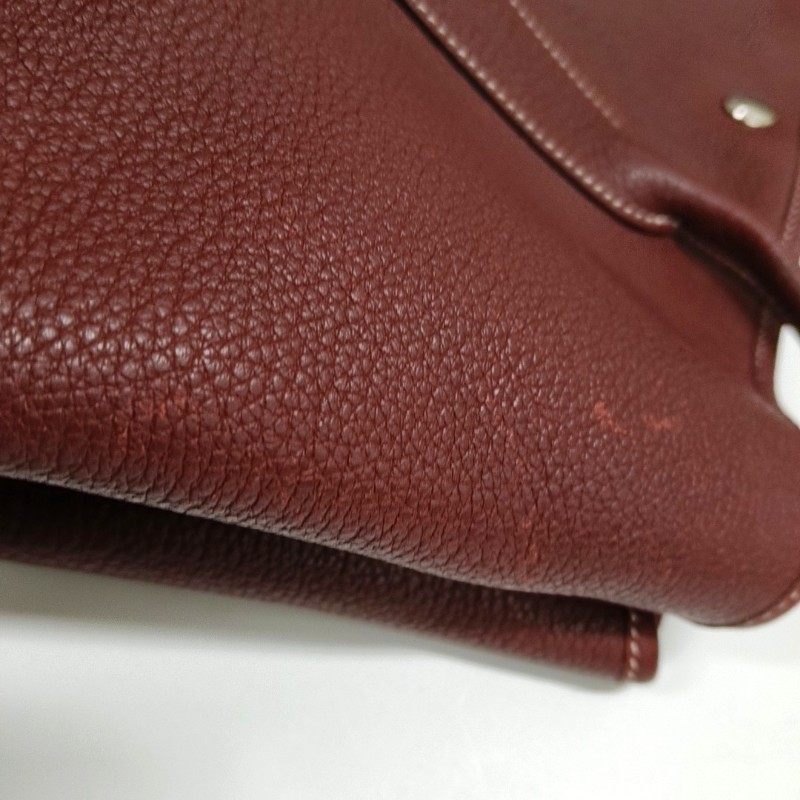 HERMES Garden Party 36 愛馬仕紅
Negonda小公牛皮花園包單肩包手提包 銀色五金 Q刻-12